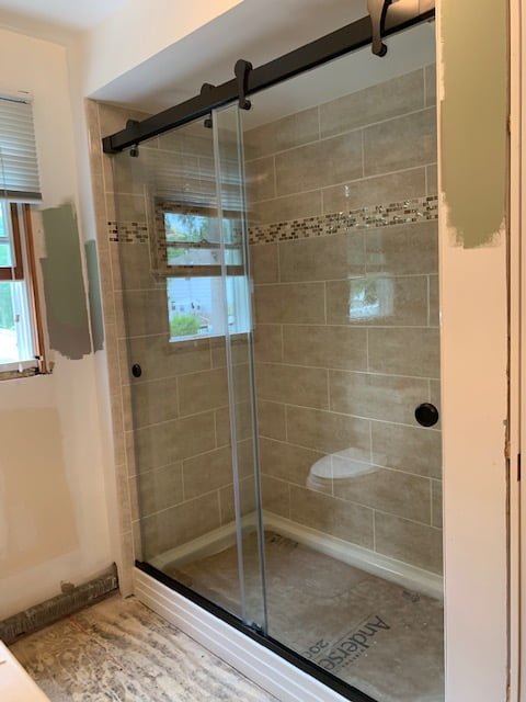Barn discount shower door