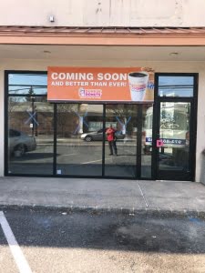 Dunkin Donuts Storefront Glass Installation in East Hanover (after)