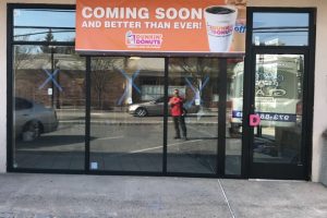 Dunkin Donuts Storefront Glass Installation in East Hanover (after)