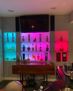 Custom glass for at home bar in West Orange NJ