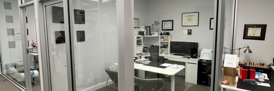 Interior Framed Office Partition in Livingston, NJ