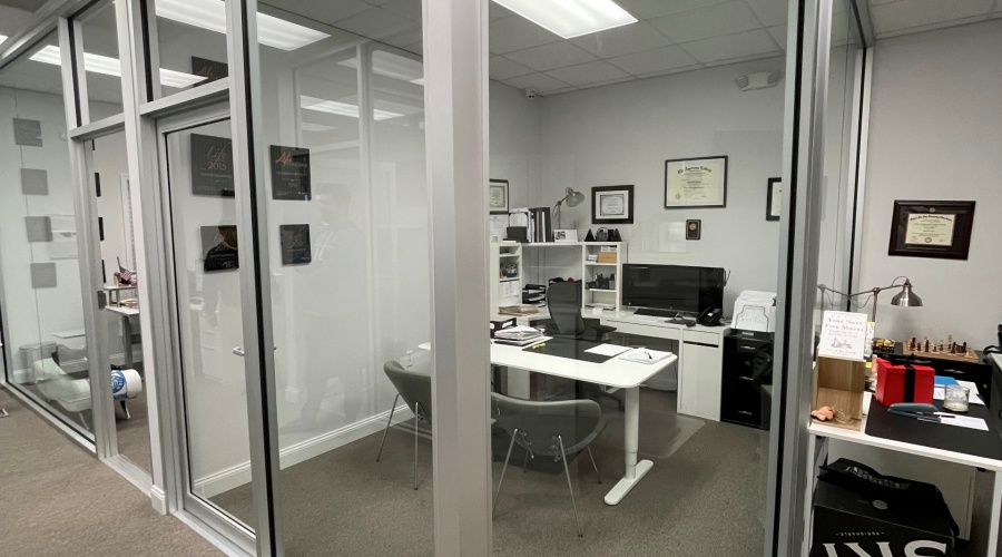 Interior Framed Office Partition in Livingston, NJ